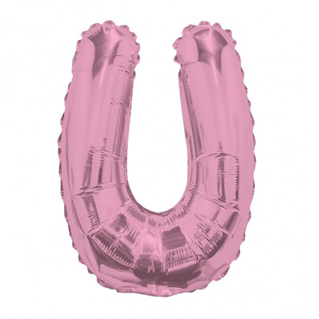 Ballon 36cm U Alu Lettre Rose Fushia Mylar