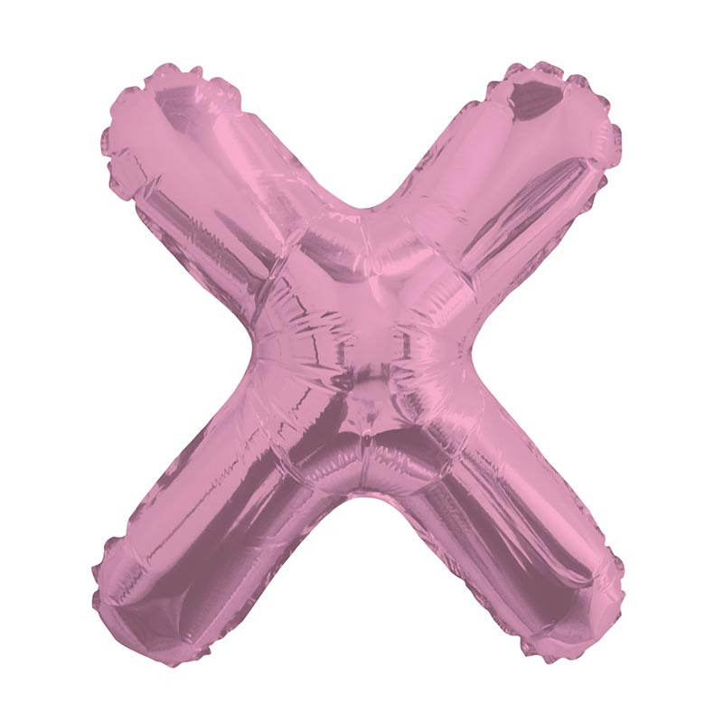 Ballon 36cm X Alu Lettre Rose Fushia Mylar