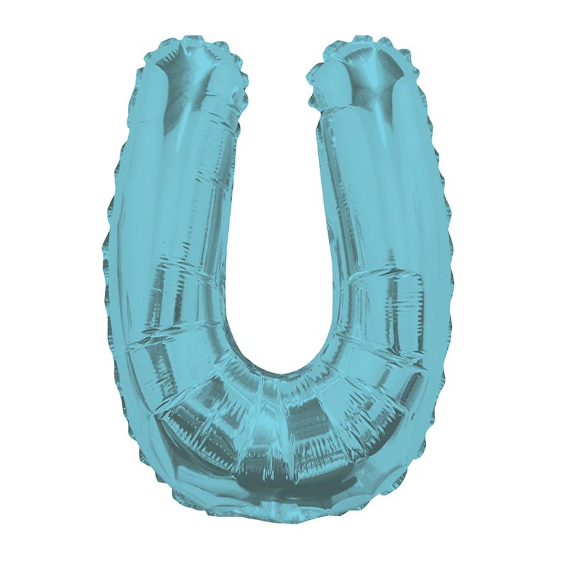 Ballon 36cm U Alu Lettre Bleu Mylar