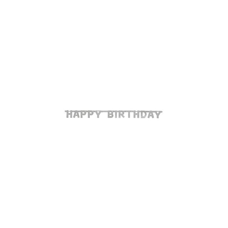 Banderole Joyeux Anniversaire A Fanions Lettres Argent Gris Banderole Joyeux Anniversaire A Fanions Lettres Argent Gris