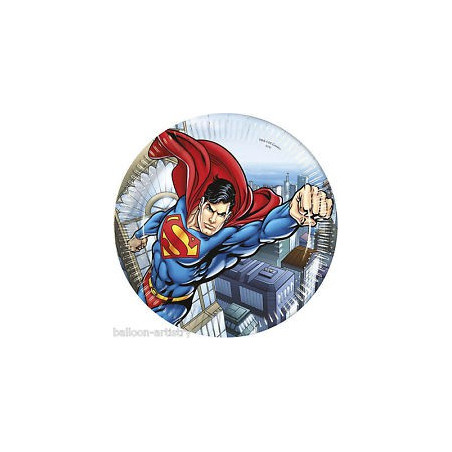 8 Grandes Assiettes Superman Super Héros