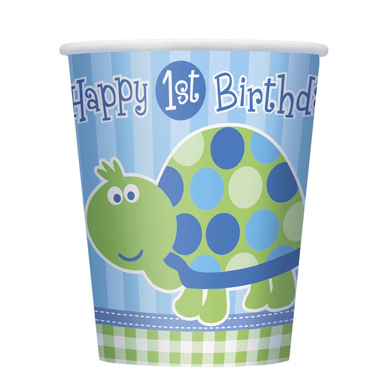 Verres Mon 1er Anniversaire Bebe Tortue Bleue