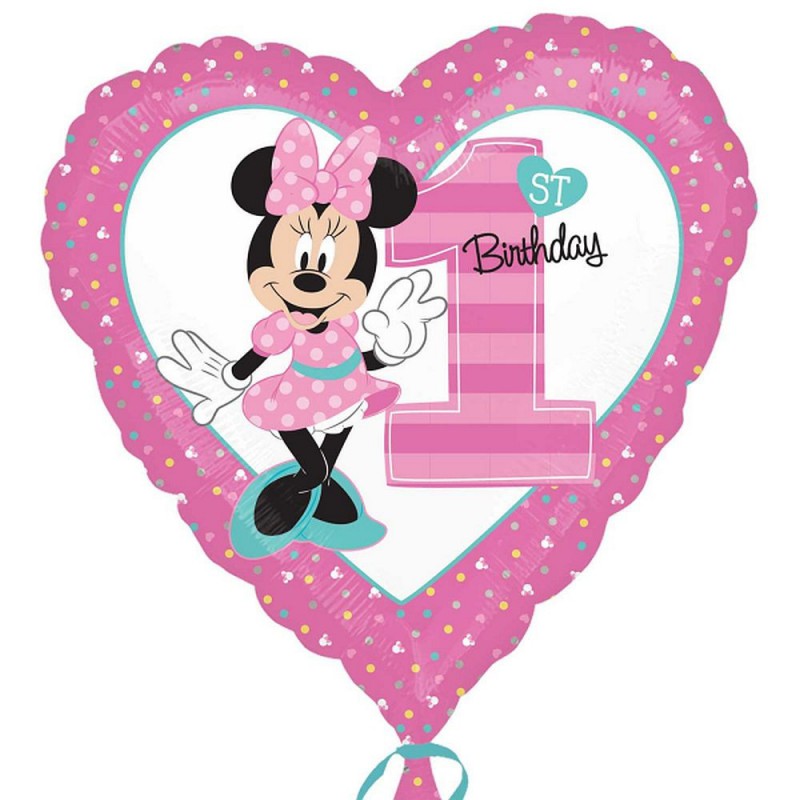 Ballon Decoration Premier Anniversaire Fille Theme Minnie Mouse Disney