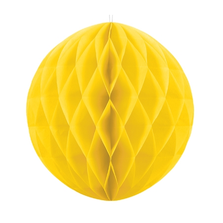 Boule Alvéolée Papier Alvéolé Jaune 20cm à l'unité