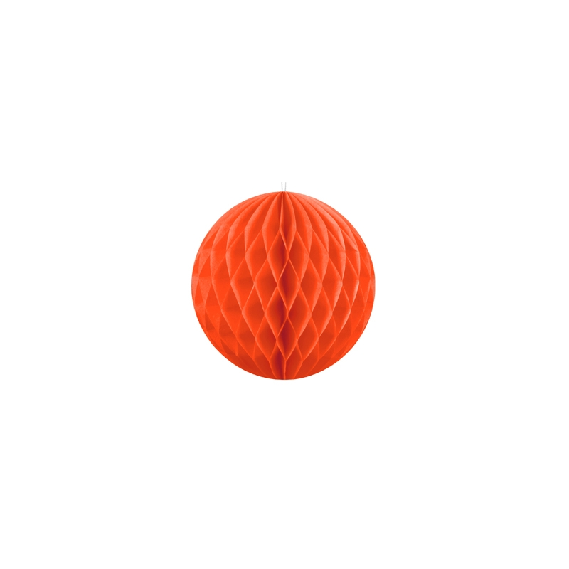 Grande Boule Alvéolée Papier Orange 30cù