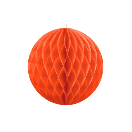 Grande Boule Alvéolée Papier Orange 30cù