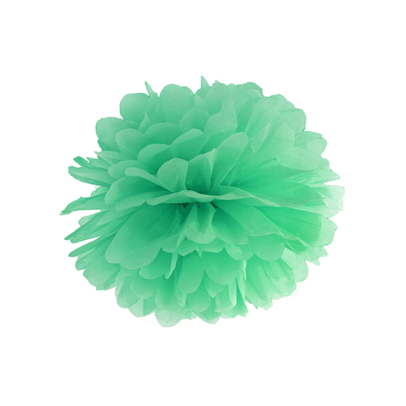 Pompon Papier de Soie 35cm Vert Mint Décoration de Fête