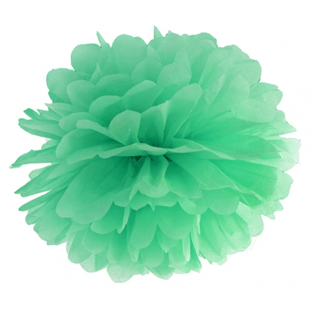 Pompon Papier de Soie 35cm Vert Mint Décoration de Fête