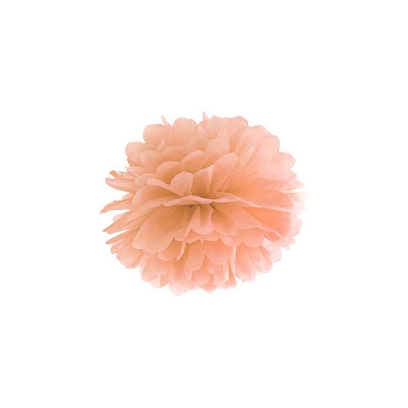 Pompon Papier de Soie 25cm Pêche Orange Pastelr Décoration de Fête