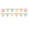 Banderole à Fanions Baby Shower Carrousel Pastel et Doré