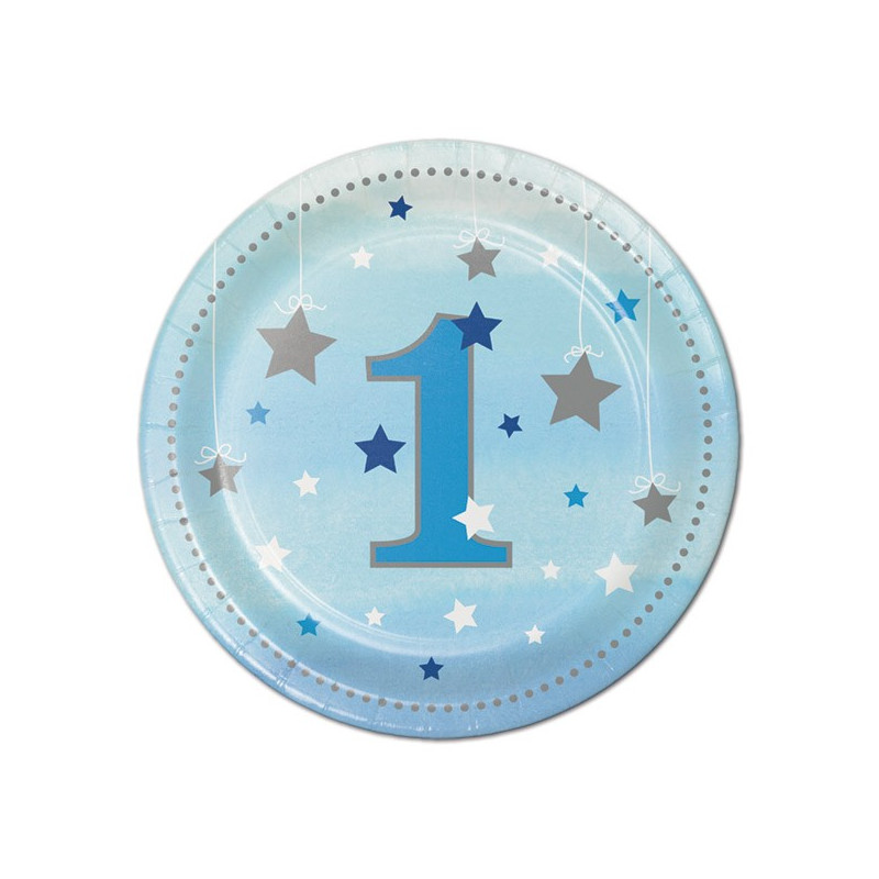 Serviettes Premier Anniversaire Etoiles Bleues Little Star