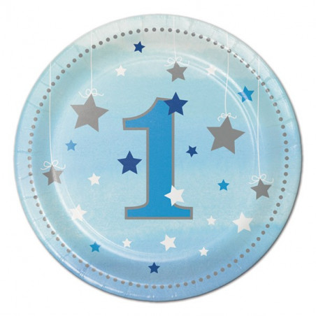 Serviettes Premier Anniversaire Etoiles Bleues Little Star