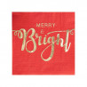 20 serviettes Merry & Bright - rouge et doré 20 serviettes Merry & Bright - rouge et doré