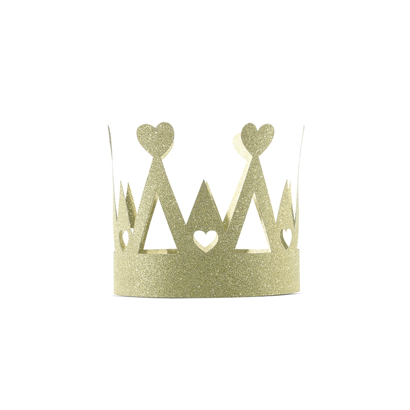 Courronne Glitter Doré Anniversaire prince et princesse