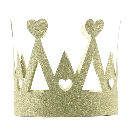 Courronne Glitter Doré Anniversaire prince et princesse