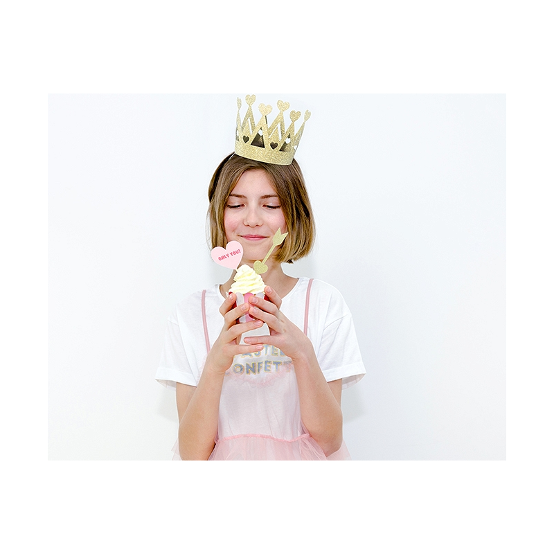 Courronne Glitter Doré Anniversaire prince et princesse