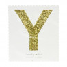 Lettre Glitter Y Alphabet Adhésif Glitter Doré