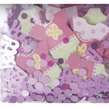 Confettis Baby Shower Rose Body Décorations Bébé Fille