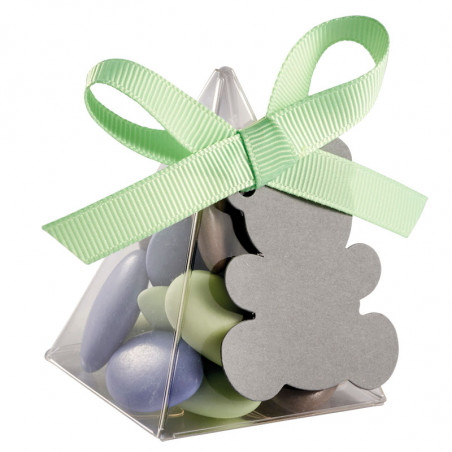 Contenant Grande Pyramide Dragées Plastique Alimentaire Contenant Grande Pyramide Dragées Plastique Alimentaire