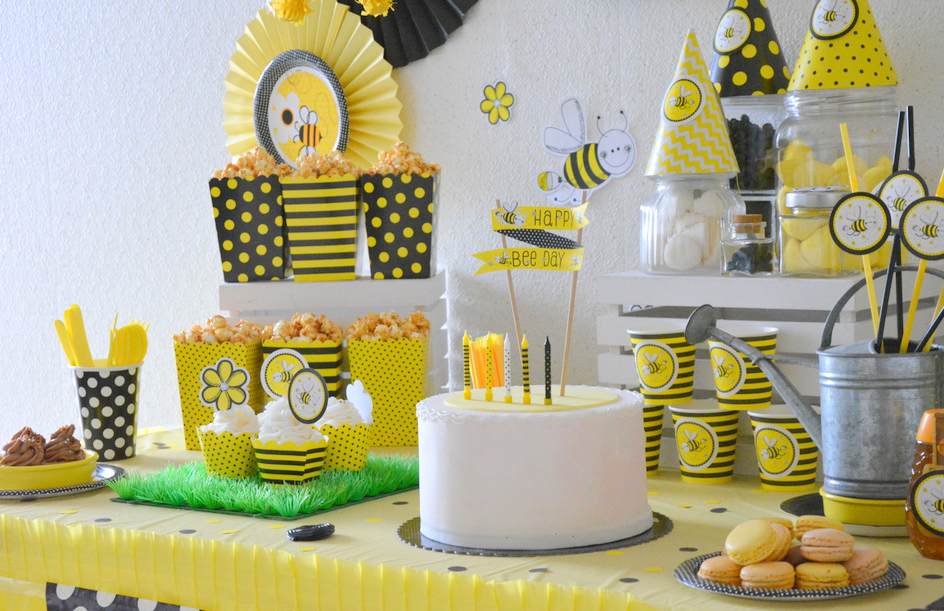 Premier Anniversaire Theme Abeilles Pour Les Enfants