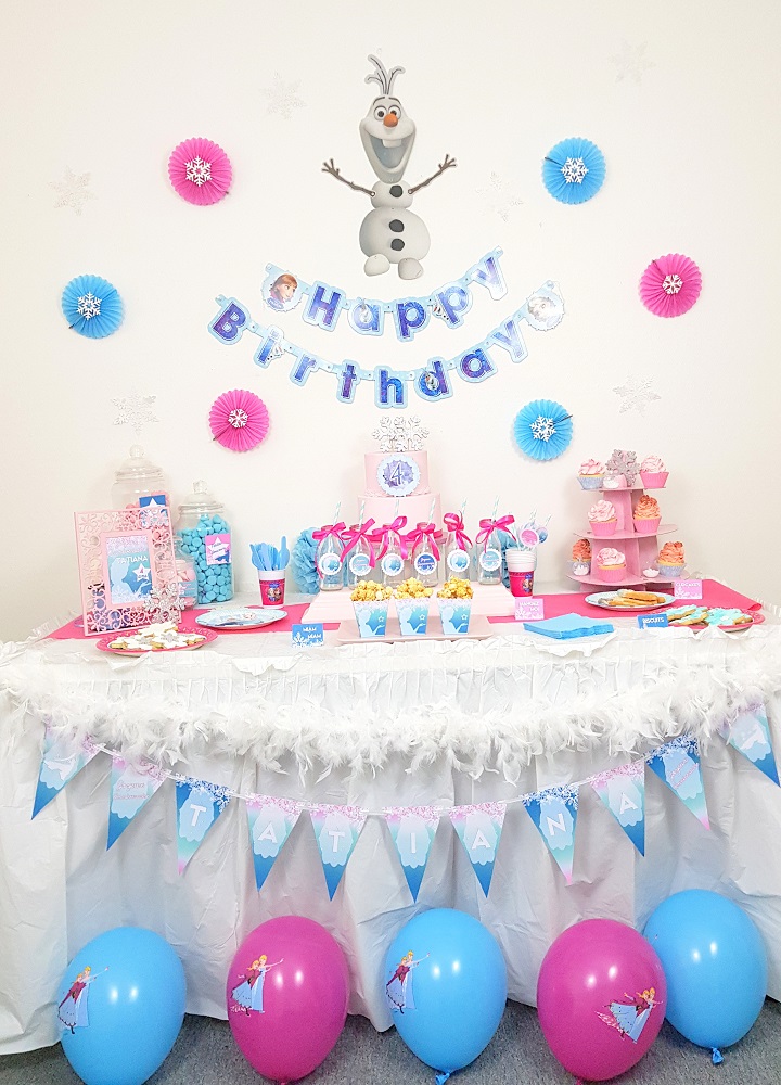 deco reine des neiges pour anniversaire Decoration Anniversaire Reine Des Neiges Rose Bleu deco reine des neiges pour anniversaire