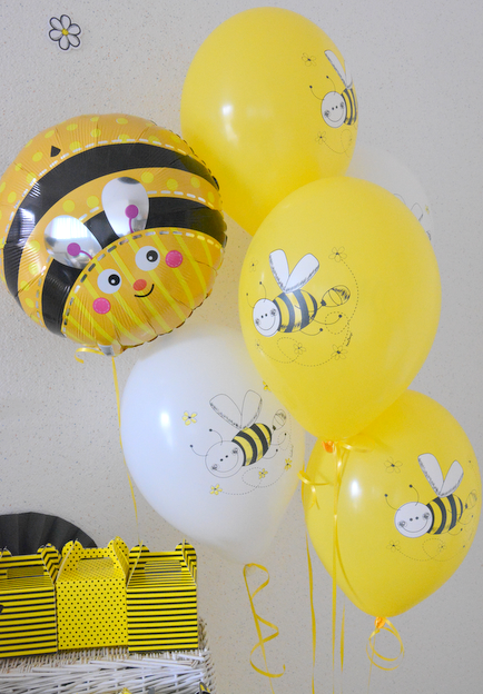 MEZHEN Décorations de Fête d'Abeille Deco Anniversaire Abeille Ballons D' abeille Bannière Anniversaire Décorations d'anniversaire Enfants 14 Pièces  : : Loisirs créatifs