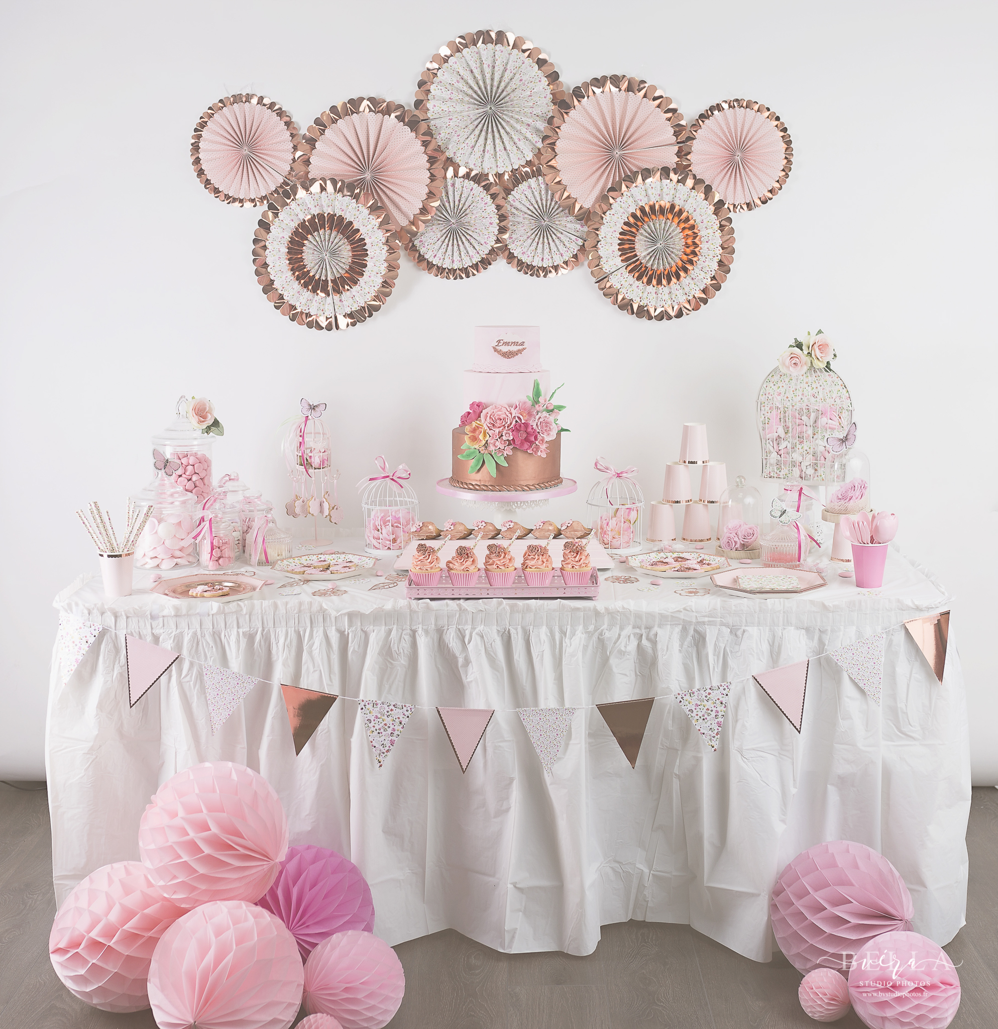 baptême liberty rose gold baby shower anniversaire