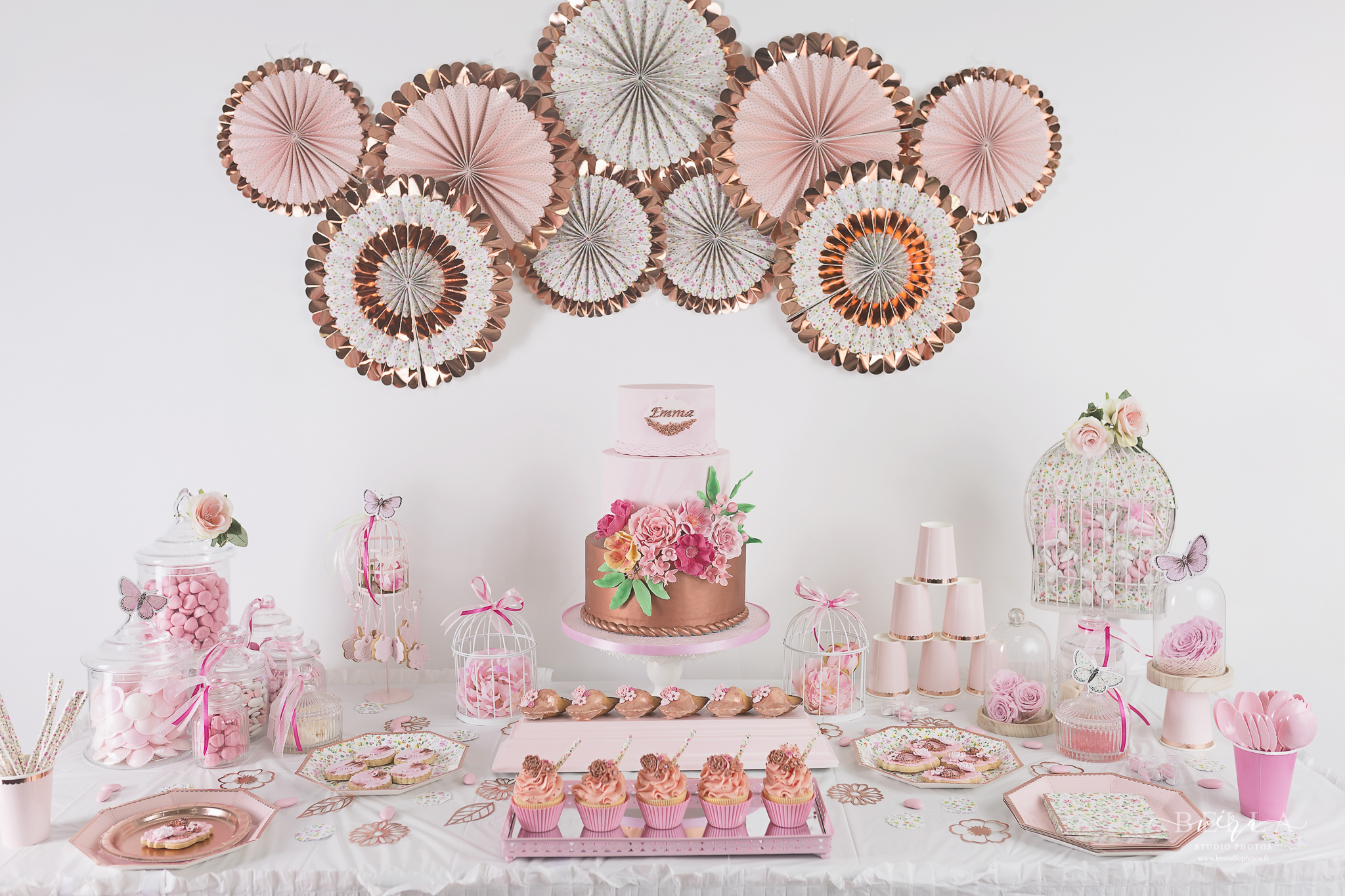 baptême liberty rose gold baby shower anniversaire