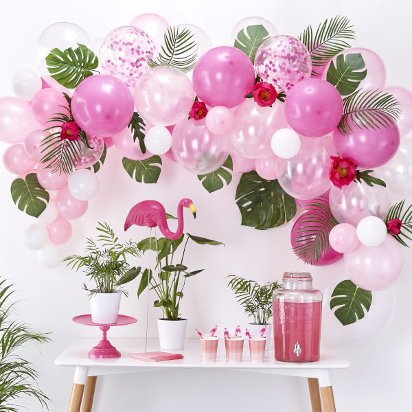 Ballons rose blanc, ballons de 12 pouces ballons à l'hélium roses et blancs  ballons de fête blancs roses avec des rubans pour les décorations de fête  de princesse d'anniversaire de : 