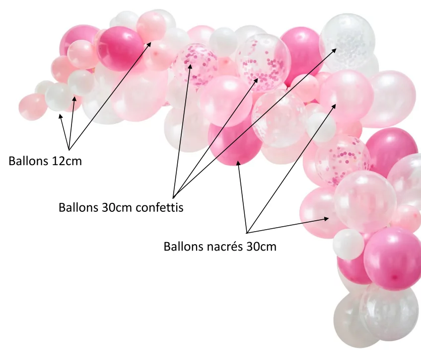 2 Rouleaux Guirlande à Ballons - 5m Chacun - Pour Arche Et Décoration De Fête (Mariage, Anniversaire...)