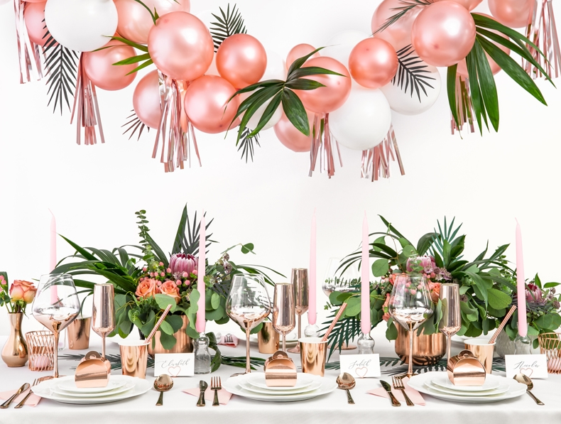 Organisation Fete Tropical Rose Gold