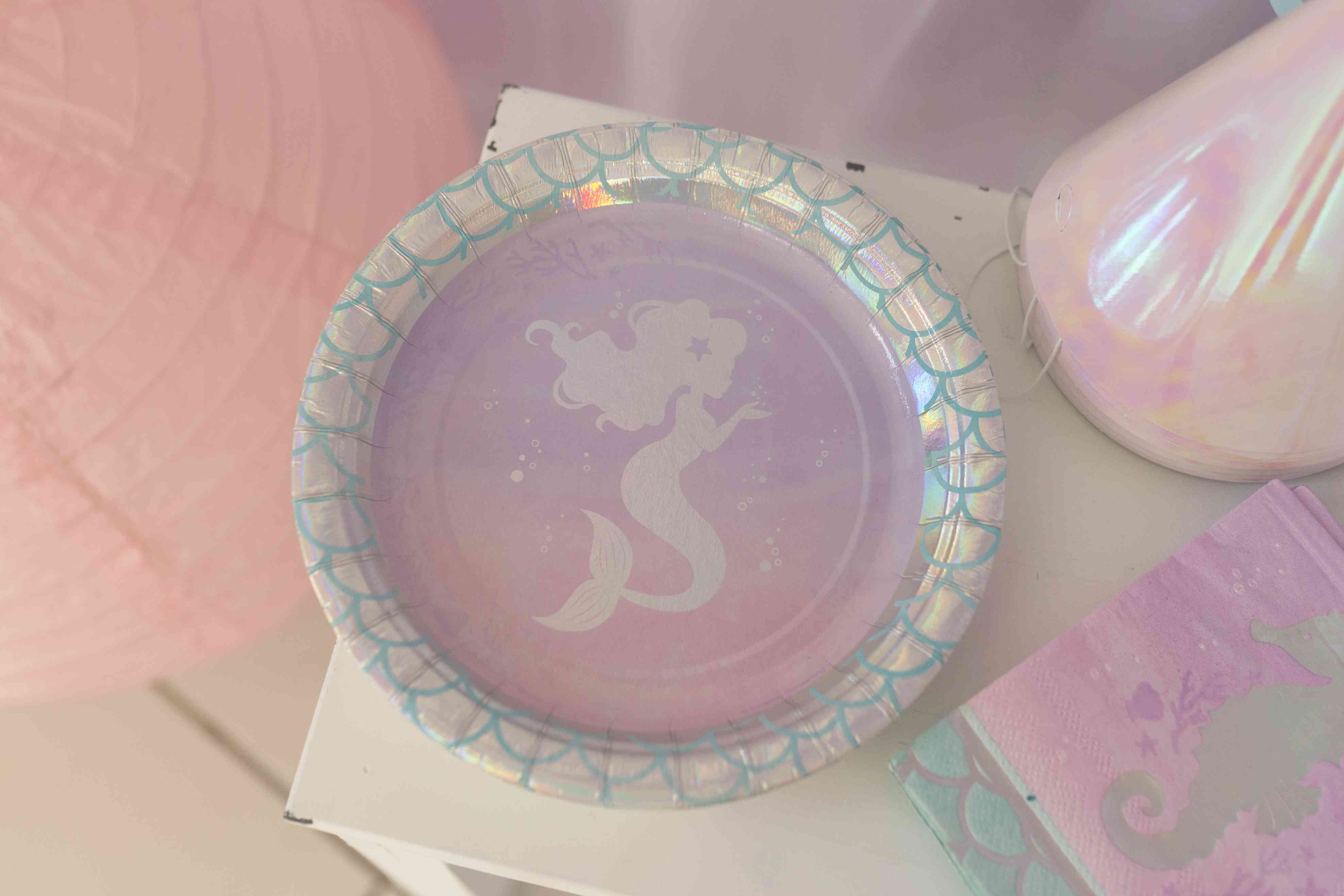 Decoration Party Sirène Décoration Anniversaire Sirène - Guirlande Holographique Avec Sirène, Hippocampe Et Étoile De Mer Guirlande Monde Sous-marin