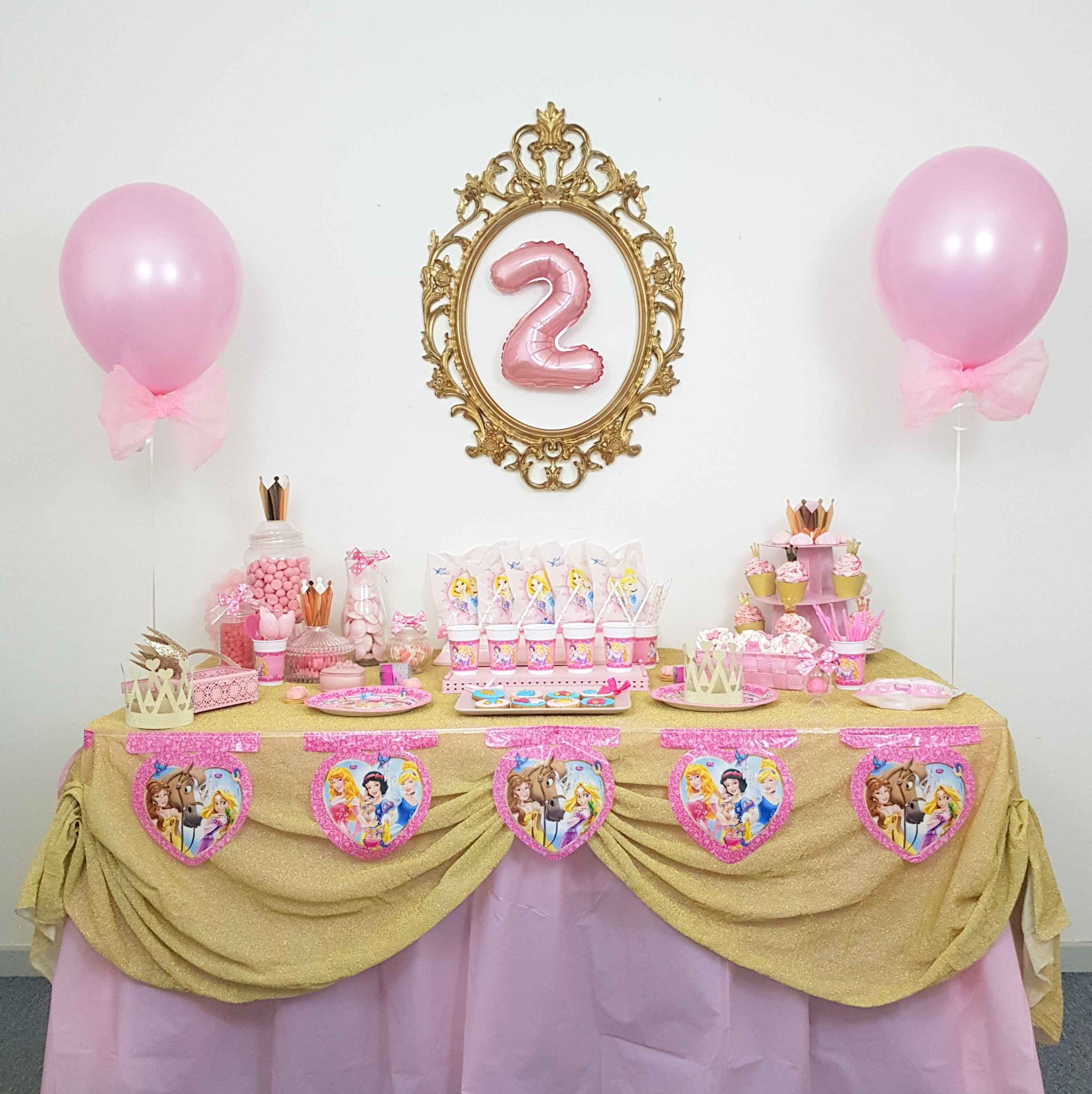 anniversaire princesse rose et argent pour petite fille