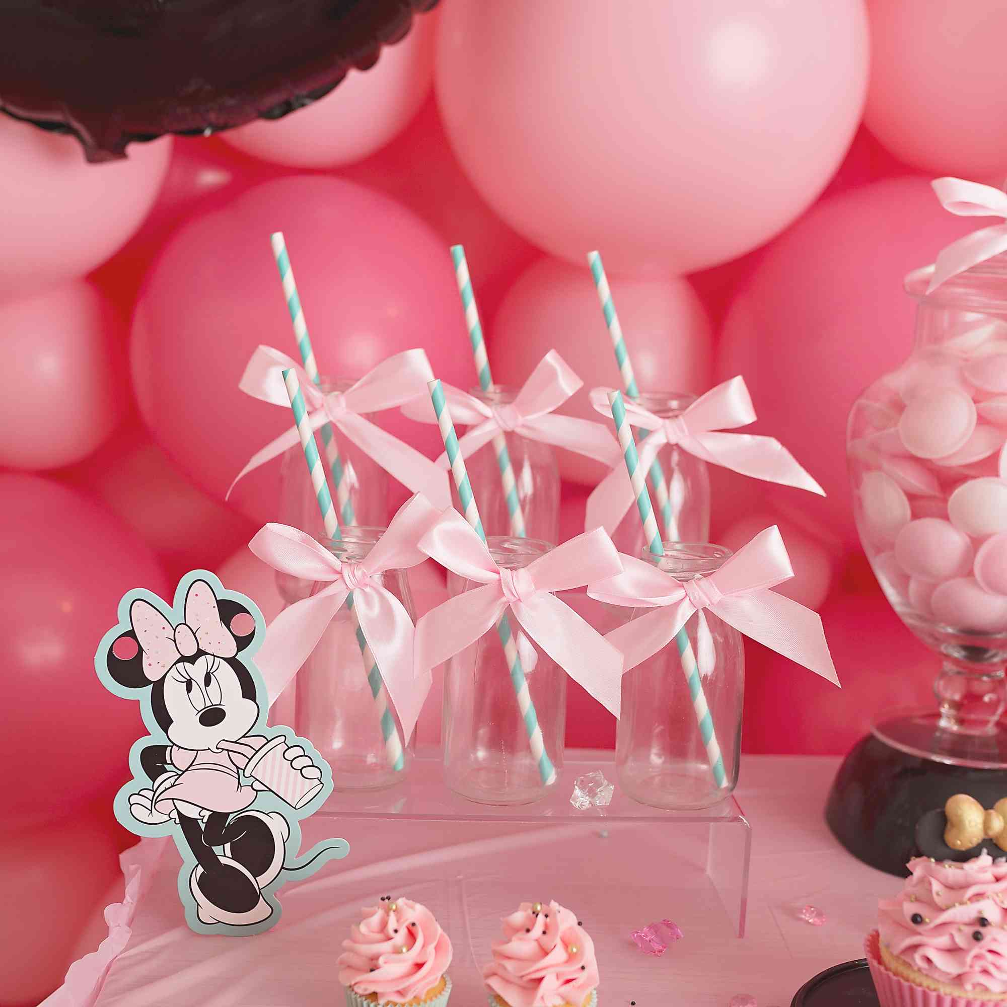 Minnie Balloons Décorations pour fêtes à thème Rose Décorations de Fête