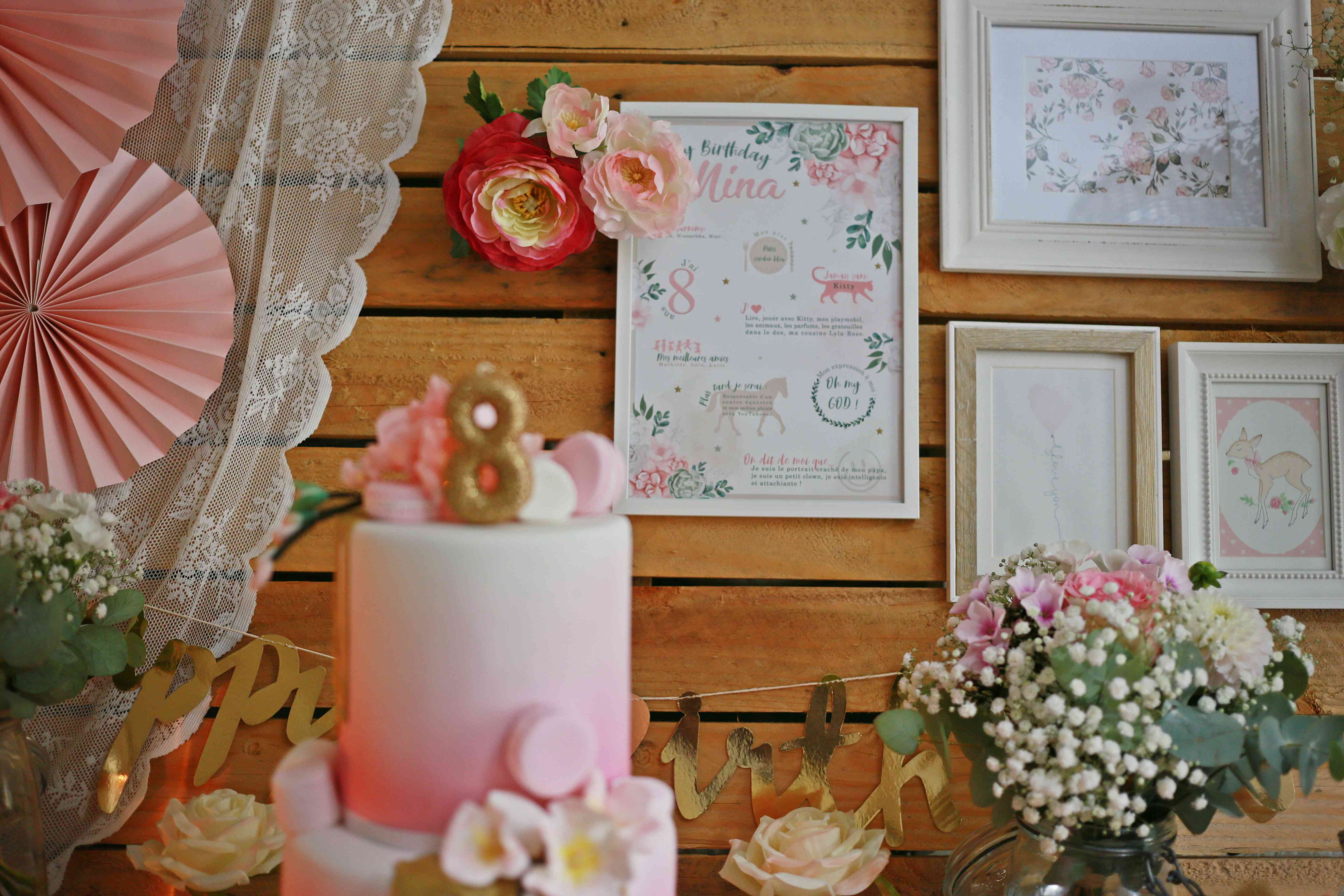Anniversaire Liberty Shabby Chic De Nina En Rose Et Dore Anniversaire Liberty Shabby Chic De Nina En Rose Et Dore