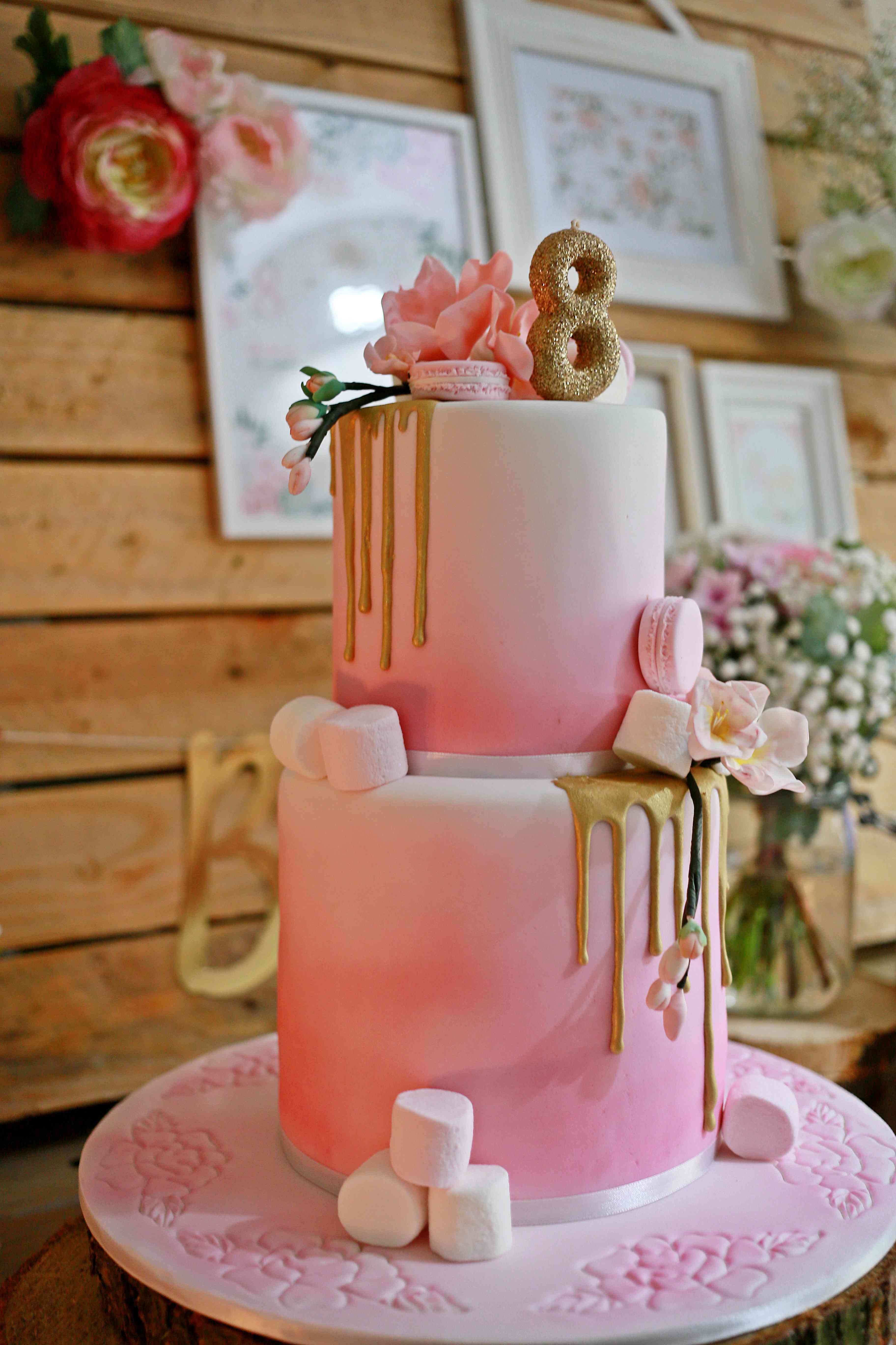 Anniversaire Liberty Shabby Chic De Nina En Rose Et Dore