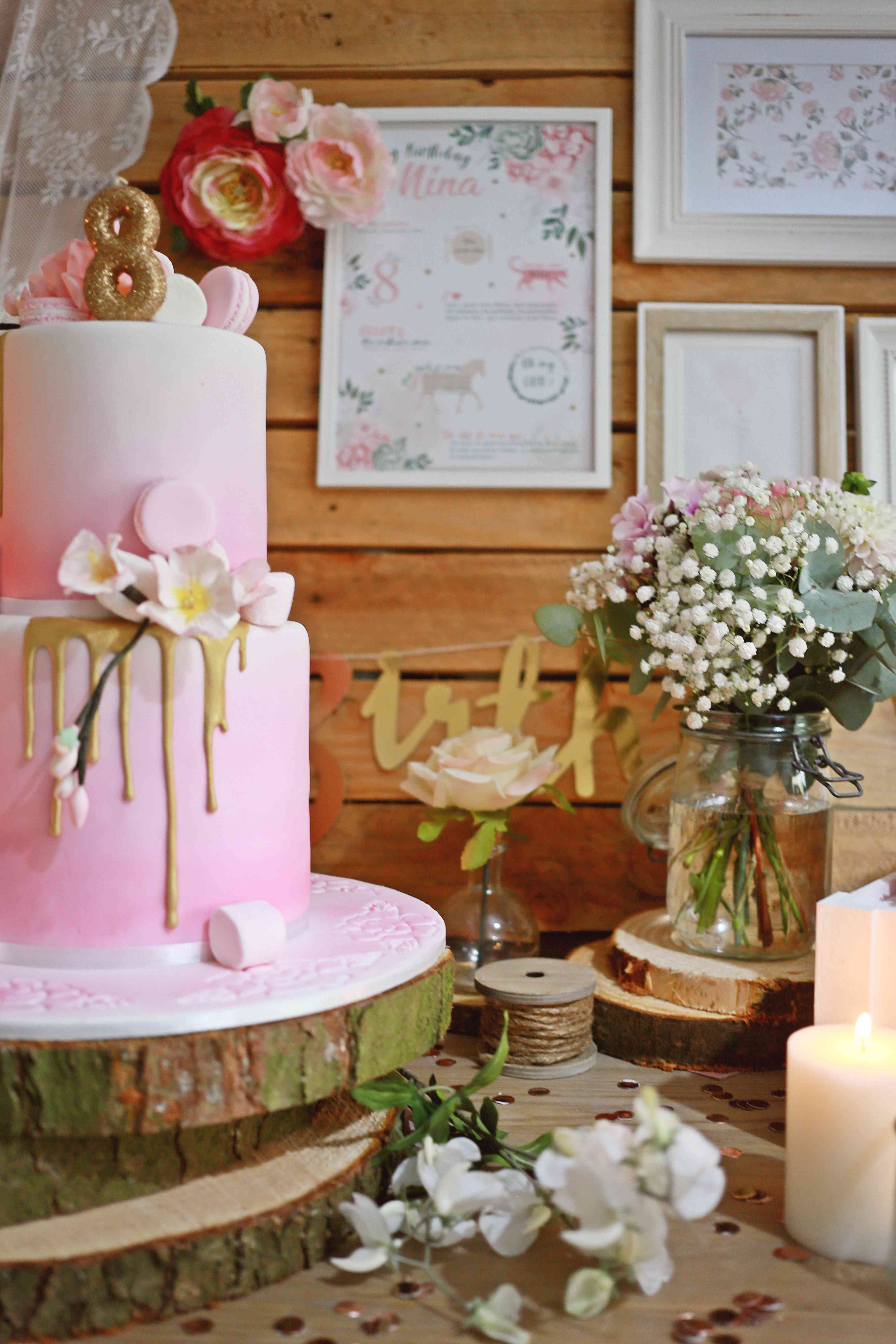 Anniversaire Liberty Shabby Chic De Nina En Rose Et Dore Anniversaire Liberty Shabby Chic De Nina En Rose Et Dore