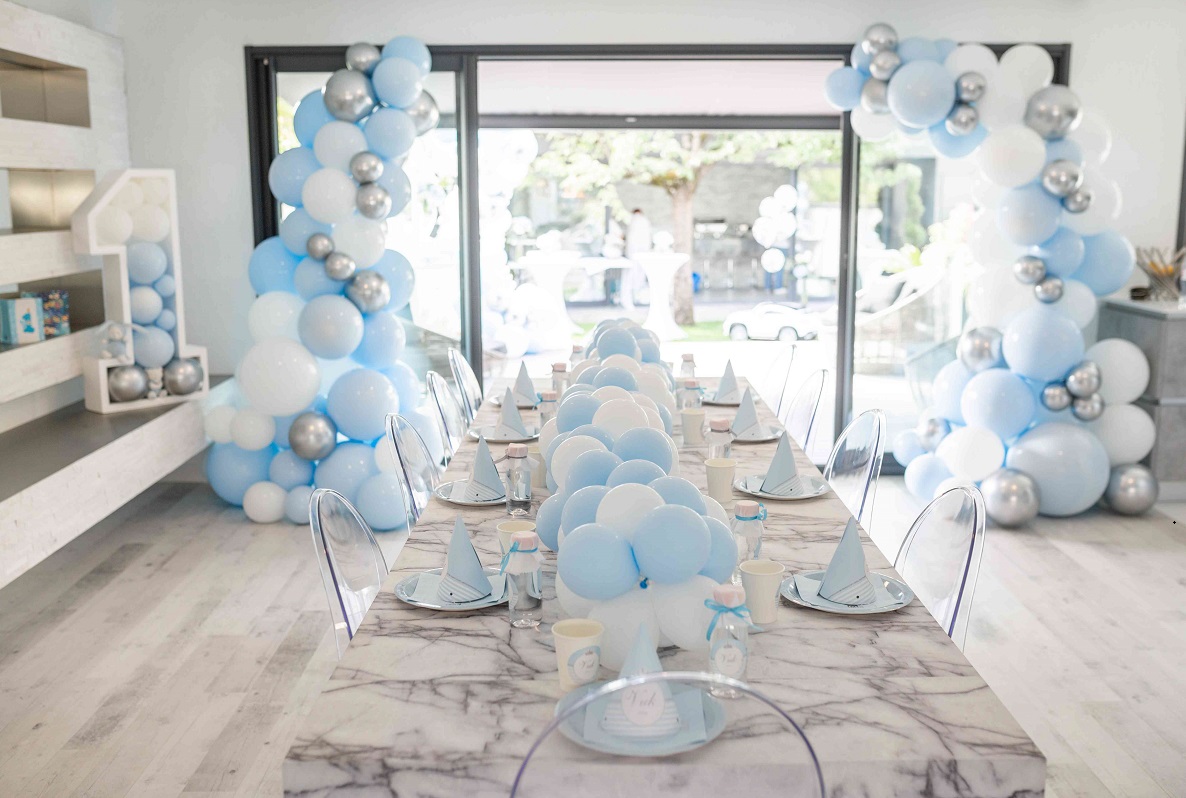 1. Anniversaire Garçon Fête Ours D'Enfant Set D'Enfants Déco Bleu