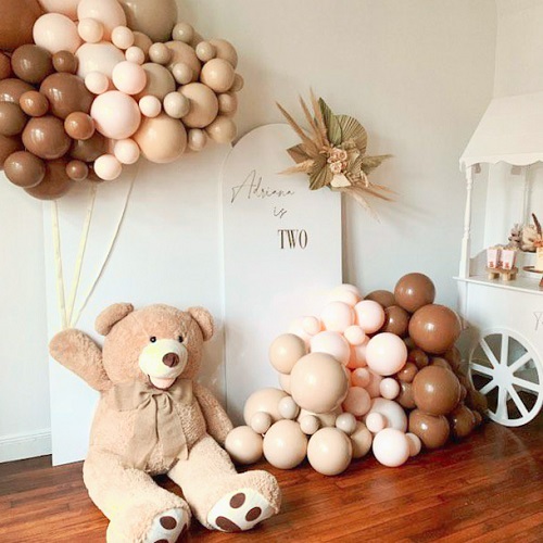 Guirlande Photo Toile De Fond 1er Anniversaire Garçon MEHOFOND | 2.1x1.5m Motif Ours En Peluche | Décoration Fête Toile Fond 2.1x1.5m
