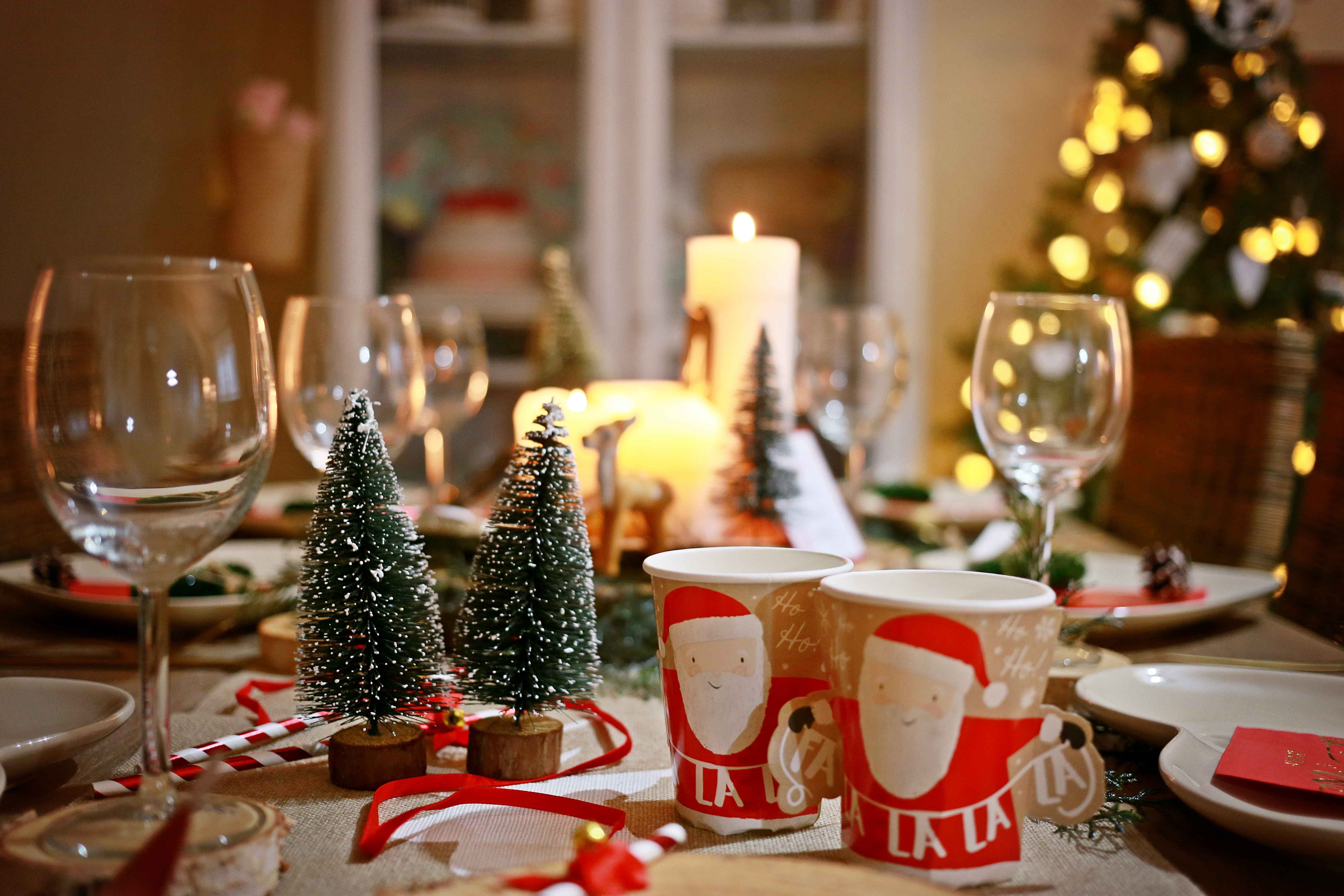 idées table d'insiration décorations de Noël