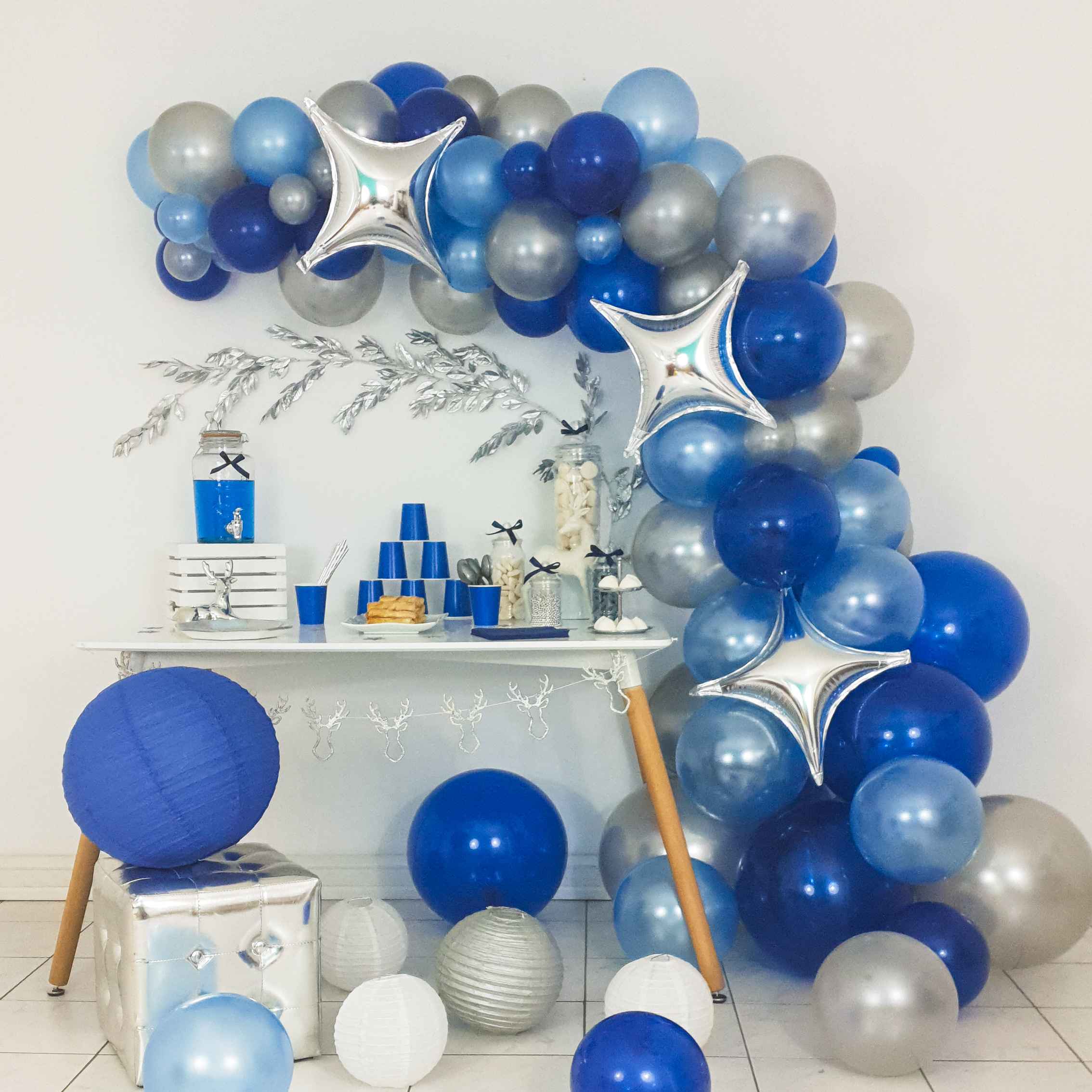sweet table inspiration de noël en bleu et argent