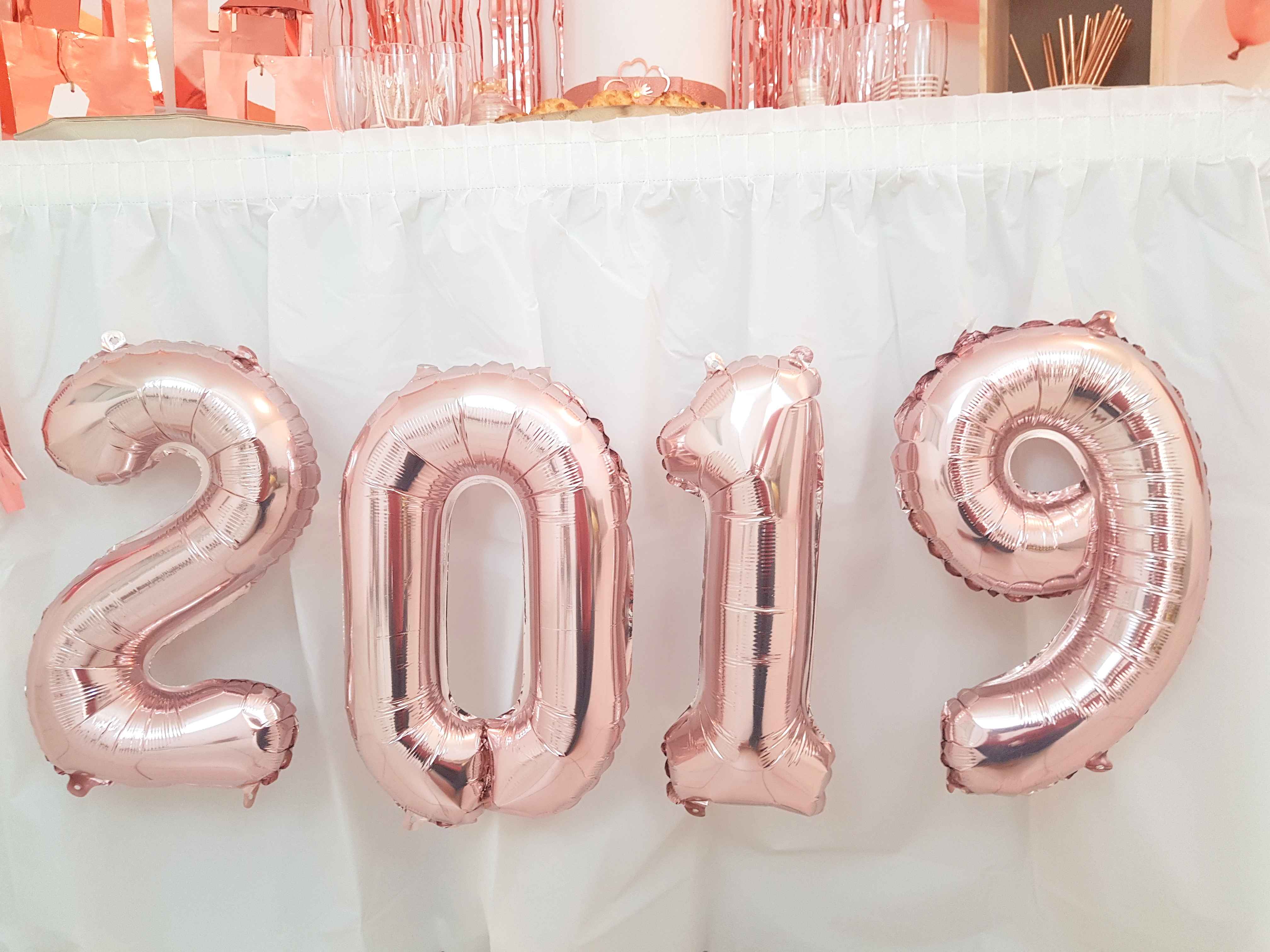 décoration sweet table rose gold nouvel an 2019 jour de l'an noël