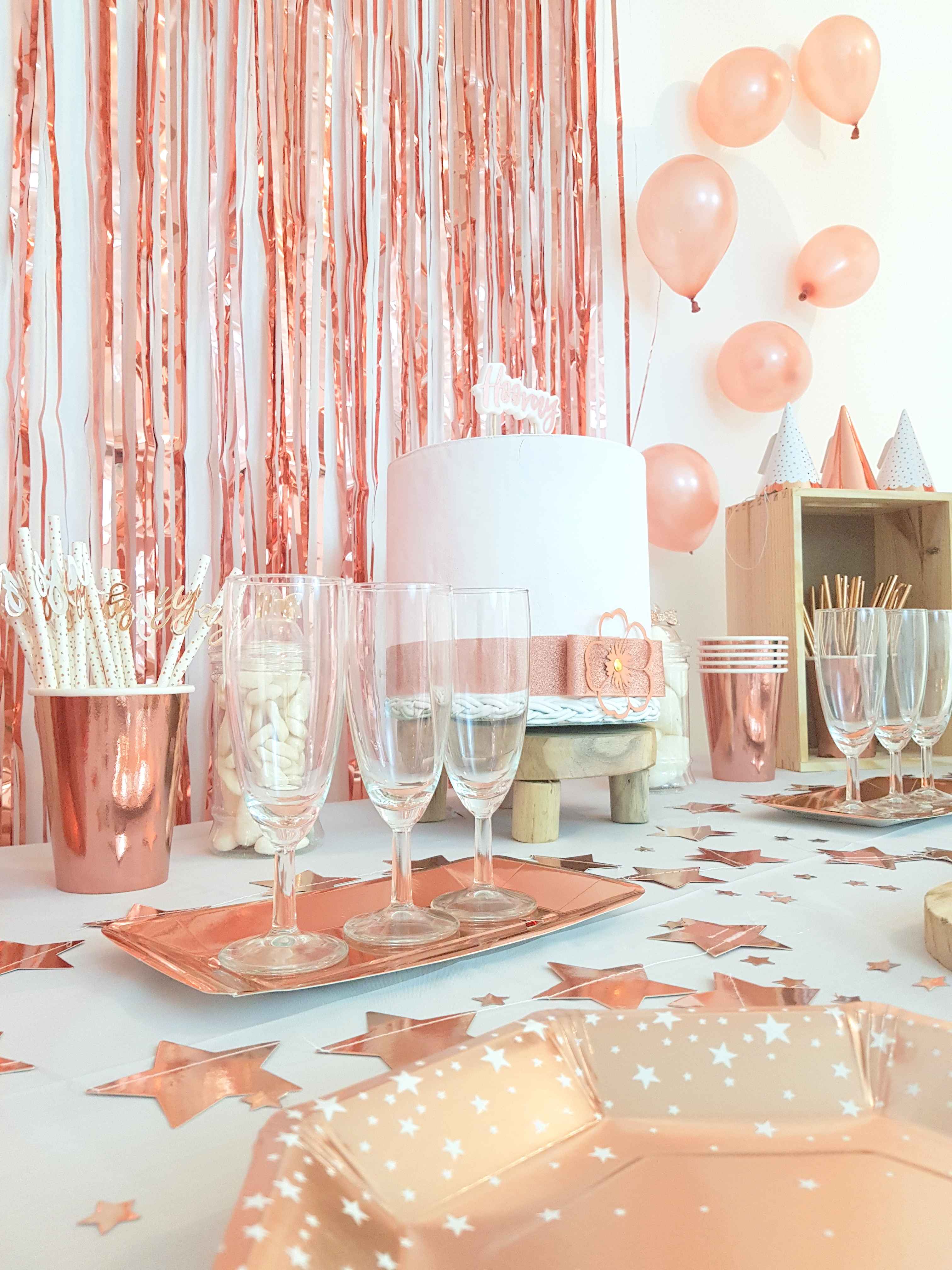 Decoration Sweet Table Rose Gold Nouvel An 19 Jour De L An Noel