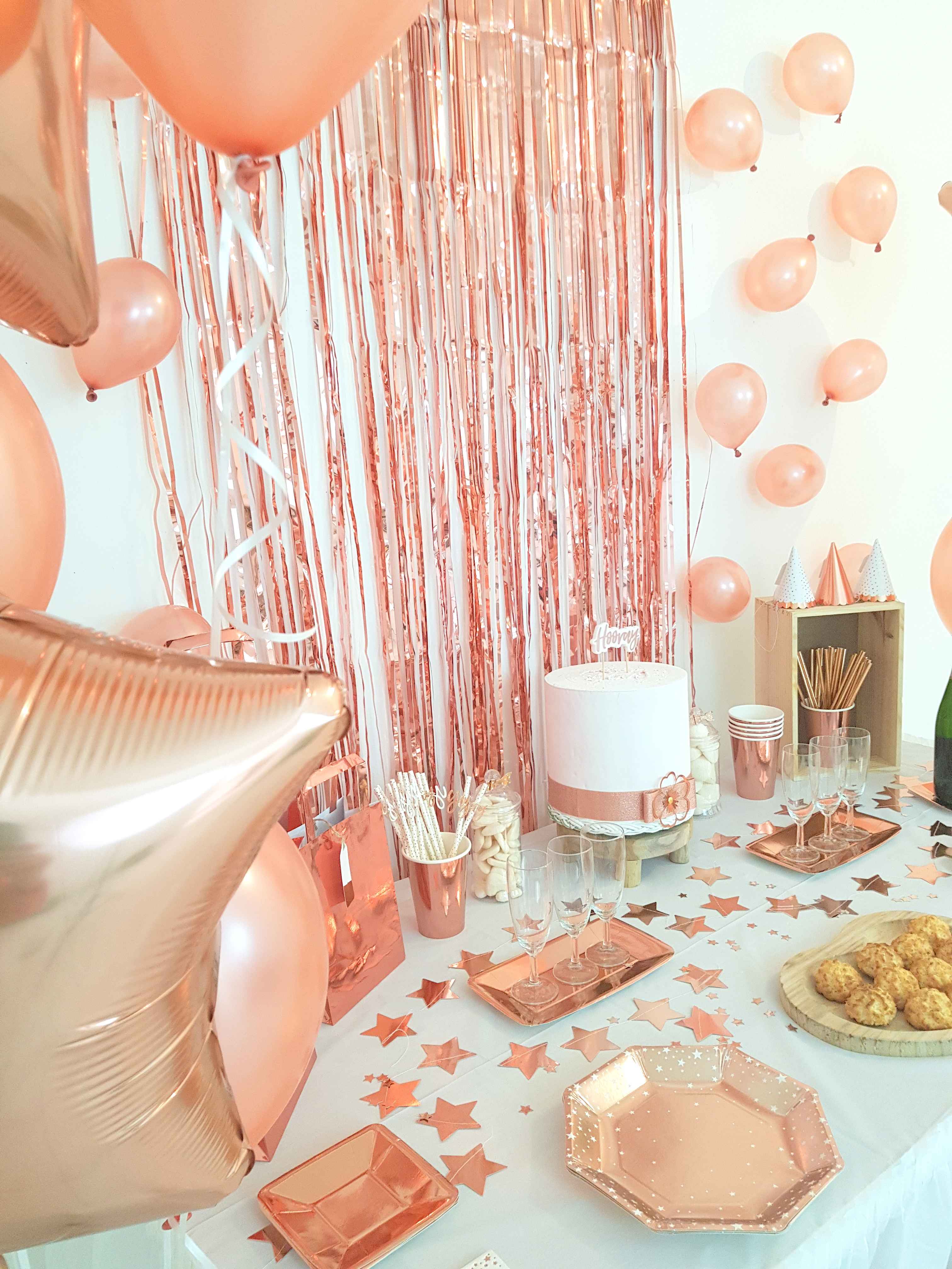 décoration sweet table rose gold nouvel an 2019 jour de l'an noël