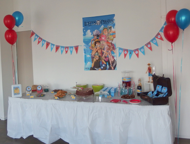 anniversaire thème one piece mangas