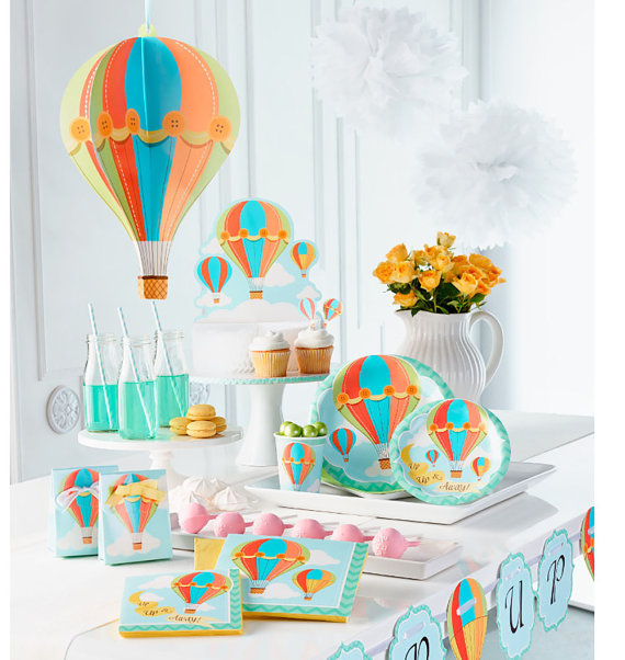 Baby Shower Montgolfiere Mint