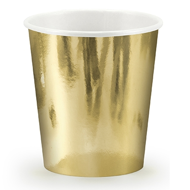 Gobelets papier premium doré métallisé organisation de votre fête