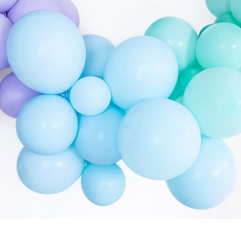 Ballons en latex couleur pastel poudré bleu 30cm