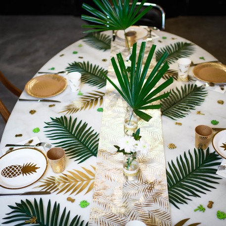 Gobelet avec paille Ananas Boho blanc