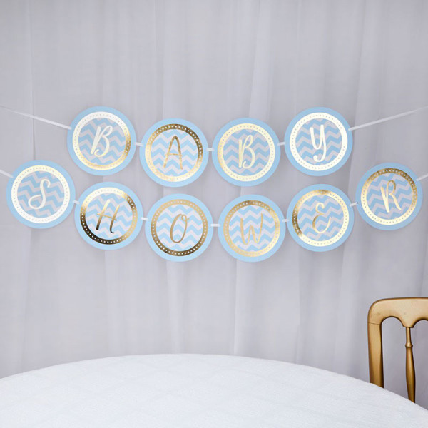 Toile De Jouy Blue Baby Shower Backdrop, Vintage Baby Shower Decor